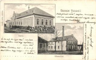 Tolna, iskola, gőzmalom, kiadja Weltmann Ignácz