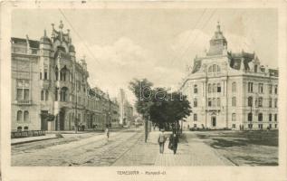 Temesvár, Timisoara; Hunyadi út / street (fa)