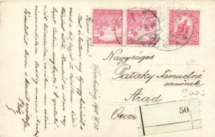 1918 Városhídvég, Szabadhídvég; "Nádor" Vedersoros oldalkirakószalagos iszapkotró hajó / m...