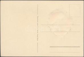 Lőcse, dombornyomott irredenta képeslap; Fémplakett szab. felelős kiadó Szeiler József / golden Emb....