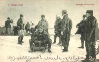 Tátra, Bobsleigh indulás előtt; Divald Károly / bobsled