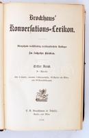Brockhaus Konversations Lexikon I.-XVI. 14 Auflage Teljes / Complete. Leipzig. 1895. Kiadói félbőr k...