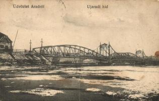 Arad, Újaradi híd, télen, kiadja Pichler Sándor / bridge, during winter time (EK)