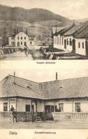 Déda, vasútállomás, csendőrlaktanya, Heiter Gy. udvari fényképész felvétele / railway station, gendarme barracks (EB)