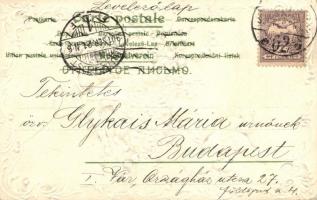 Puttos, floral Emb. litho