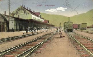 Ruttka, Vrútky; vasútállomás, gőzmozdony / railway station, locomotive  (EK)