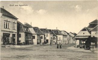 Szentágota, Agnethein, Agnita; utca, Vasudvar / street, shop