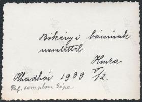 1939 Hajdúhadház, Református templom, hátoldalon feliratozva, 8,5x6 cm