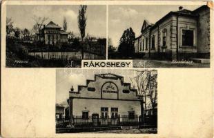 Budapest XVII. Rákoshegy, Kaszinó, Községháza, Apolló Mozgóképszínház, kiadja P. Varga Edith (EK)