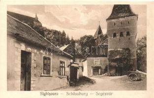 Segesvár, Schassburg, Sighisoara; utca, torony / street, tower