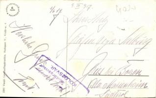 Segesvár, Schassburg, Sighisoara; Piac tár, a hátoldalon K.u.K. katonai cenzúra pecsételéssel / mark...