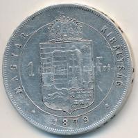 1879KB 1Ft Ag "Ferenc József / Középcímer" T:2- Adamo M15