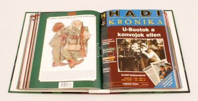 Hadi Krónika. Képek a II, világháború történetéből. 1-80. füzet 4 kiadói gyűtőmappában. Teljes, komp...