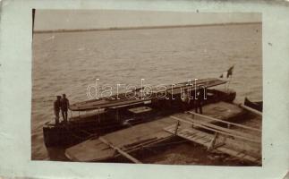 1918 K.u.K.  Haditengerészet, katonai motorcsónak / Austro-Hungarian Navy, military motorboat, World War I., photo (EK)