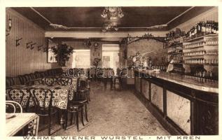 Venice, Venezia; 'Warme Wiener Würstel', Luigi Grana's restaurant Al Leoncini, interior view, on the backside the restaurant's advertisment (EK)