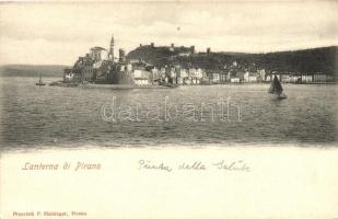 Piran, Pirano; view of the bay, sailing ship, F. Haizinger (EK)