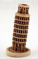 Vegyes bolha tétel: Olasz vasutas fém plakett, 10x7cm Pisai ferdetorony, 11cm