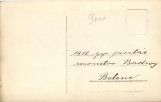 1916 SMS Bodrog, Temes-osztályú monitor a bulgáriai Belenében, tengerészek gépjavítás közben / SMS B...