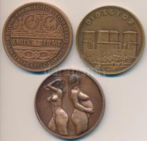 3db klf MÉE emlékérem: Lisztes István (1942-) 1973. "MÉE - Jászberényi Csoport / Pest-Buda-Óbud...