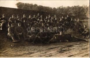 WWI Hungarian soldiers, group photo (gluemark)