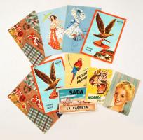 Vegyes reklámnyomtatvány tétel, retrók, főleg Hungarotex, különböző méretben és minőségben, 10db