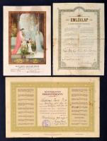 1902-1964 12 db konfirmációs emléklap, közte lithóval