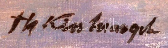 Thormáné jelzéssel: Virágcsendélet. Olaj, vászon, jelzett, keretben, 58×74 cm