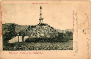 Bodrogkeresztúr, 1848-49-es honvédemlék, Ignácsy Géza fényképész felvétele, Venglárcsek István főbíró kiadása (EK)