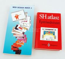Vegyes könyvek: Web design index 2. Compliled by Günter Beer. Amsterdam 2002 ,valamint Építőművészet SH Atlasz. Írta: Werner Müller - Gunther Vogel. Bp., 1993, Springer. 575 p. 5529 tárgyszóval