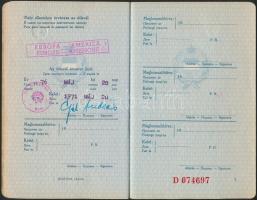 1971 Útlevél,  Magyar Népköztársaság, pp.:68, 15x10cm