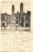 Budapest VII. Dohány utca, Zsinagóga, kiadja S. Ganz Antal (vágott / cut)