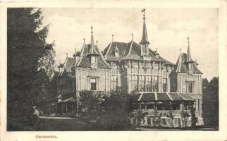 Szczawnica; Dworek Goscinny / castle, villa, hotel and theater, Divald Károly fia Eperjes (kis szakadás / small tear)