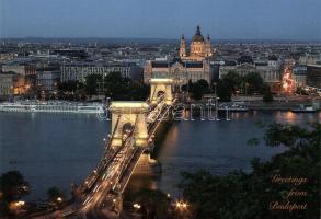 137 db MODERN használatlan magyar városképeslap több ismétlődő darabbal, nagy alakú lapokkal; Budape...