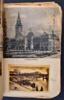 cca 1930-40 Szép vagy Magyarország kézzel készített album régi magyar képeslapokkal képeslap részekk...
