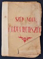 cca 1930-40 Szép vagy Magyarország kézzel készített album régi magyar képeslapokkal képeslap részekk...