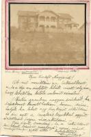 1901 Kovászna, Covasna; villa, photo (vágott / cut)