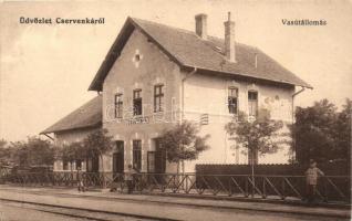 Cservenka, Crvenka; vasútállomás / railway station (EK)