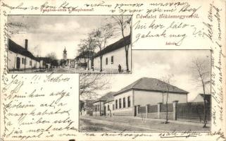 Budapest III. Békásmegyer, Templom utca, templom, iskola (EK)