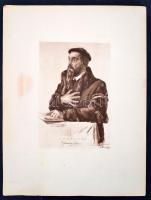 Binder János Fülöp (1735-1811): rézmetszet, új nyomat, 6x8cm+ Johannes Calvinus klisé, nyomat, 24x17cm