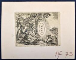 Binder János Fülöp (1735-1811): rézmetszet, új nyomat, 6x8cm+ Johannes Calvinus klisé, nyomat, 24x17...