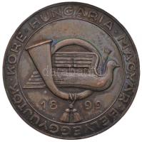 Renner Kálmán (1927-1994) 1970. "III. Soproni Temperöntési és mintakészítési napok 1970" bronzozott ólom plakett (68,5x96,5mm)  + DN "Hungária Magyar Bélyeggyűjtők Köre 1899 / Hargitay László M.B.E.O.Sz. főtitkári érdemeiért" Br plakett "V. SZILAS", "K. HAWEL BP." és "T: BROSSEK M." jelzésekkel T:2