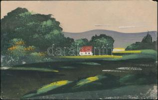 3 db RÉGI kézzel festett német motívumlap, kiadja a Kleiner Verlag, Berlin; vegyes minőség / 3 old h...