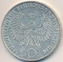 NSZK 1972D 10M Ag "Olimpia-München / Olimpiai Láng" T:2 FRG 1972D 10 Mark Ag "Olympic Games Munich / Olympic Flame" C:XF