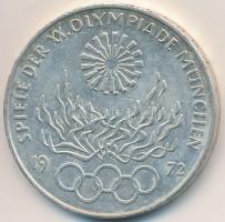 NSZK 1972D 10M Ag "Olimpia-München / Olimpiai Láng" T:2 FRG 1972D 10 Mark Ag "Olympic...