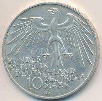 NSZK 1972G 10M Ag "Olimpia-München / Stadion" T:2 FRG 1972G 10 Mark Ag "Olymics Munich / Stadium" C:XF
