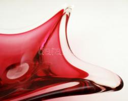 Muránói nagy kínáló, formába öntött, jelzés nélkül, jó állapotban, 54×25 cm