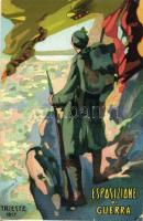 1917 Esposizione di Guerra Trieste / war exposition, art postcard (b)