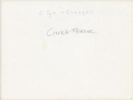 cca 1964 Czinke Ferenc festőművész alkotás közben. Nagyméretű fotó. Hátoldalán feliratozva. 23,5x18 ...