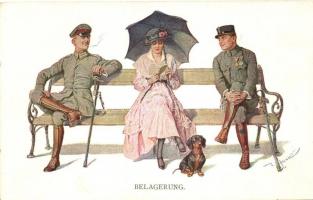 14 db RÉGI motívum képeslap, nagyrészt hölgyek, az M. Munk kiadó lapjai, vegyes minőség / 14 old mot...