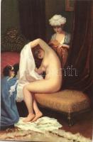 8 db RÉGI motívum képeslap, a Stengel kiadó lapjai, ismert festmények képeslapokon, erotikus képekke...